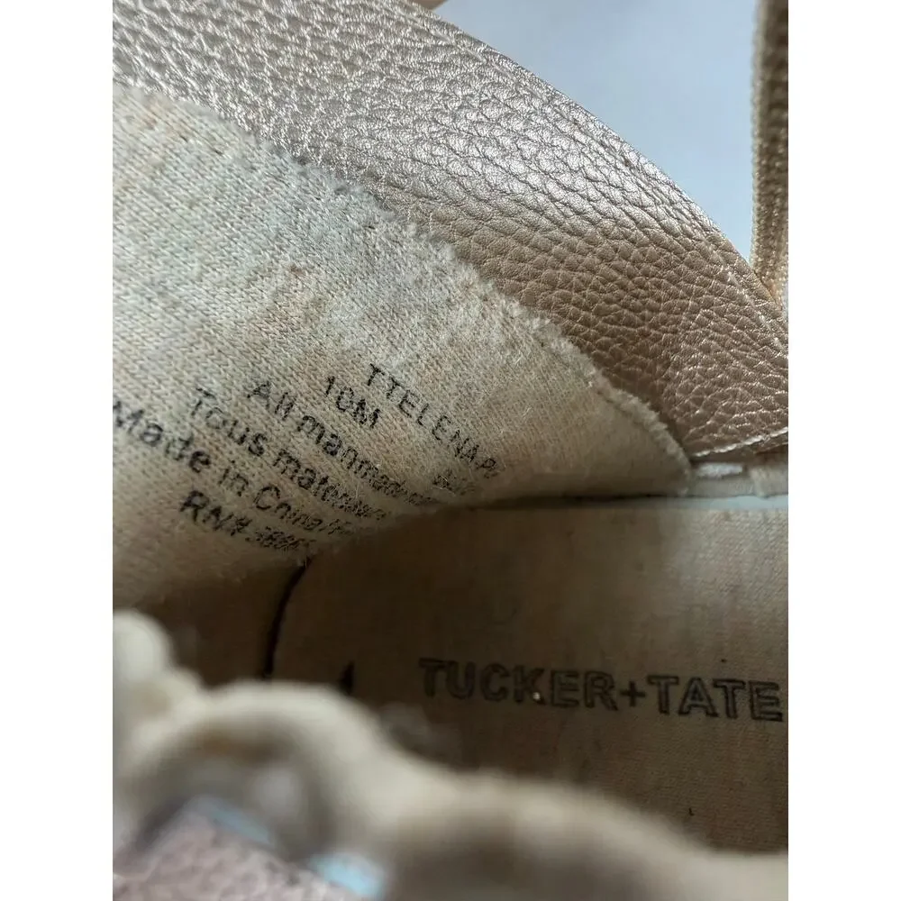 Tucker + Tate Metallic Gold Rainbow Chelsea Boots Girls Size 11